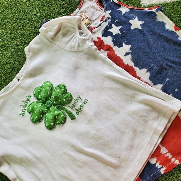 GYMBOREE & LUCKY KID St. Patrick's Day and July 4h Tank and Tee, Size 5 - Picture 14 of 14